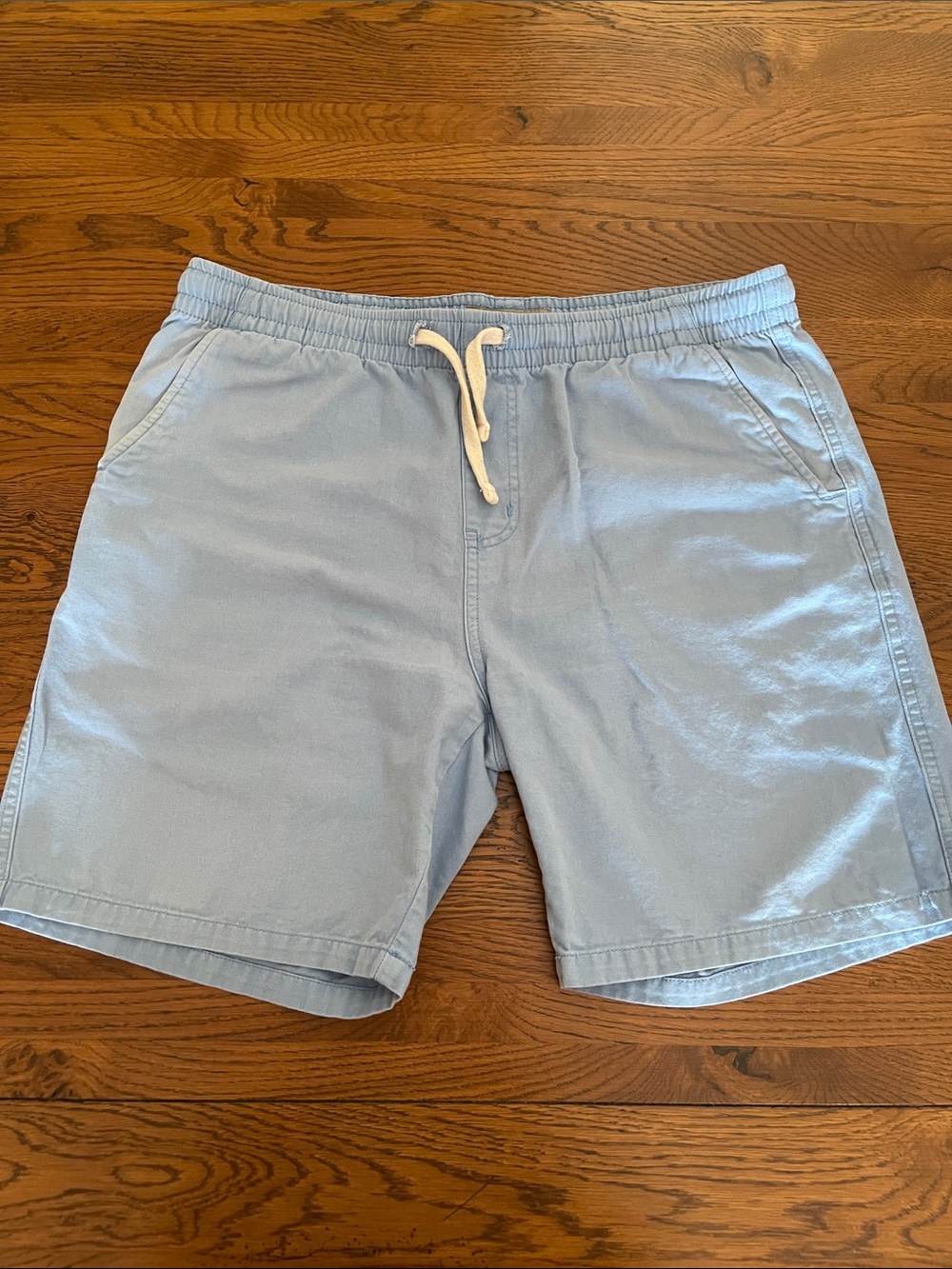 Men's Light Blue Shorts with Drawstring